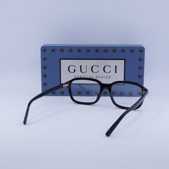 Gucci GG1446O 001 Rectangle Eyeglasses 56mm Black - Picture 11 of 12